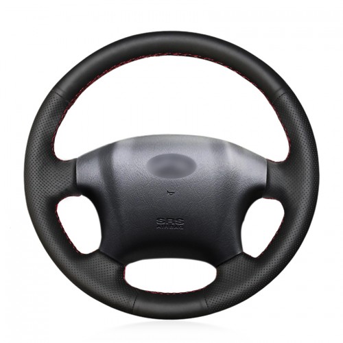 Loncky Car Custom Fit Hand Sewing Black Genuine Leather Steering Wheel Cover for Hyundai Tucson 2006 2007 2008 2009 2010 2011 2012 2013 2014 Hyundai Tucson Accessories